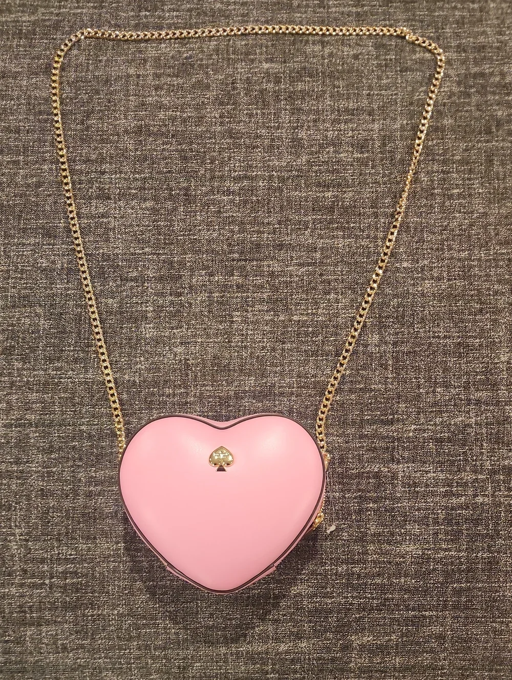kate spade Pink Heart Mini Crossbody with Gold Chain